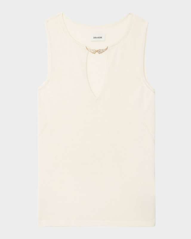 Sayani Cotton-Blend Knit Tank Top